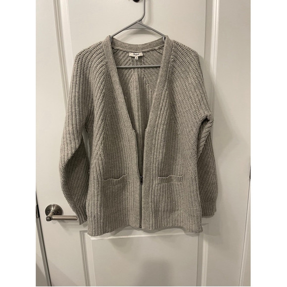 Madewell Sweaters - madewell 100% merino wool zip up cardigan medium